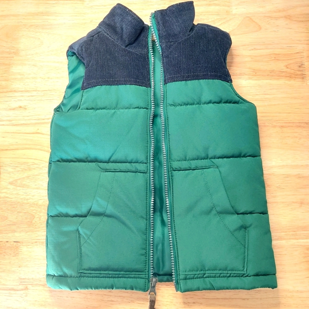 Carter's Hunter Green and Black Zipper Winter Vest